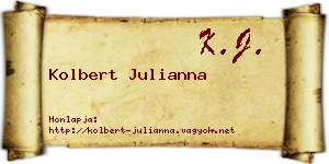 Kolbert Julianna névjegykártya