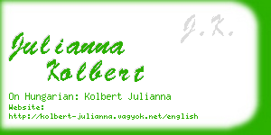 julianna kolbert business card